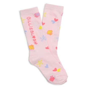 Girls Pink Logo Socks
