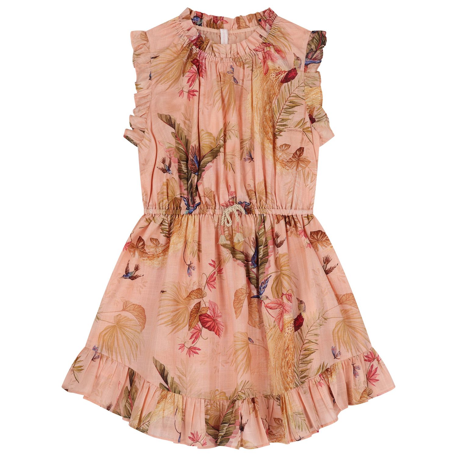 فستان زهري للبنات, 1, hi-res