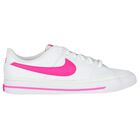Girls White & Pink Court Legacy Trainers, 2, hi-res