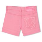 Girls Pink Denim Shorts, 2, hi-res
