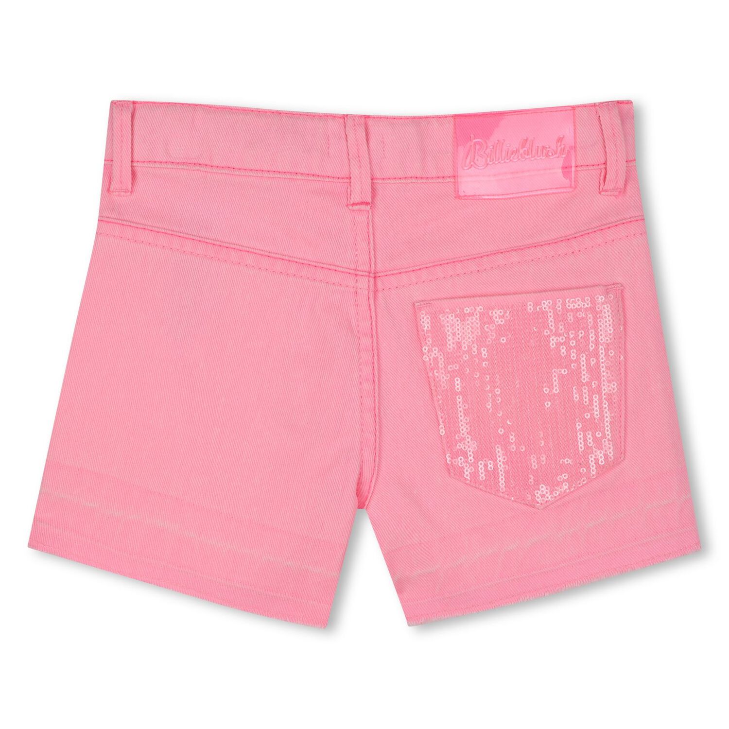 Girls Pink Denim Shorts, 2, hi-res image number null