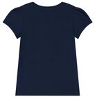 Girls Navy Blue Chiffon Skirt Set, 2, hi-res