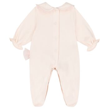 Baby Girls Pink Swan Babygrow