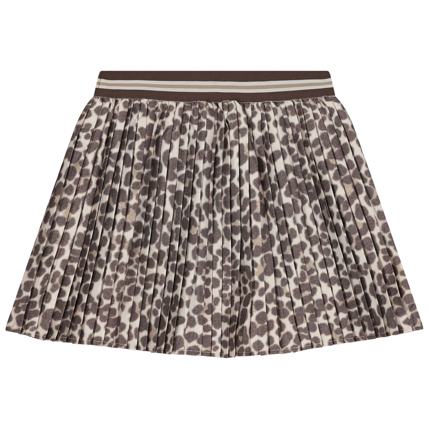 Girls Beige & Ivory Pleated Skirt, 1, hi-res