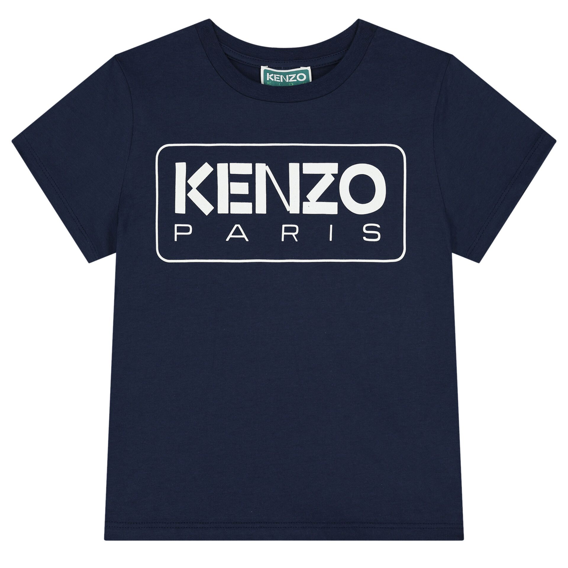 KENZO KIDS Navy Blue Logo T Shirt Junior Couture UAE