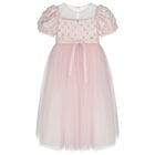 Girls Pink Sequin Tulle Dress, 1, hi-res