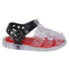 Younger Boys Clear & Black Mickey Mouse Jelly Shoes, 1, hi-res