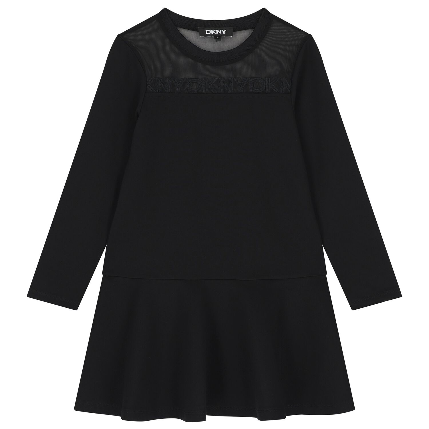 Girls Mini Me Black Logo Dress, 1, hi-res