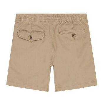 Boys Beige Logo Shorts