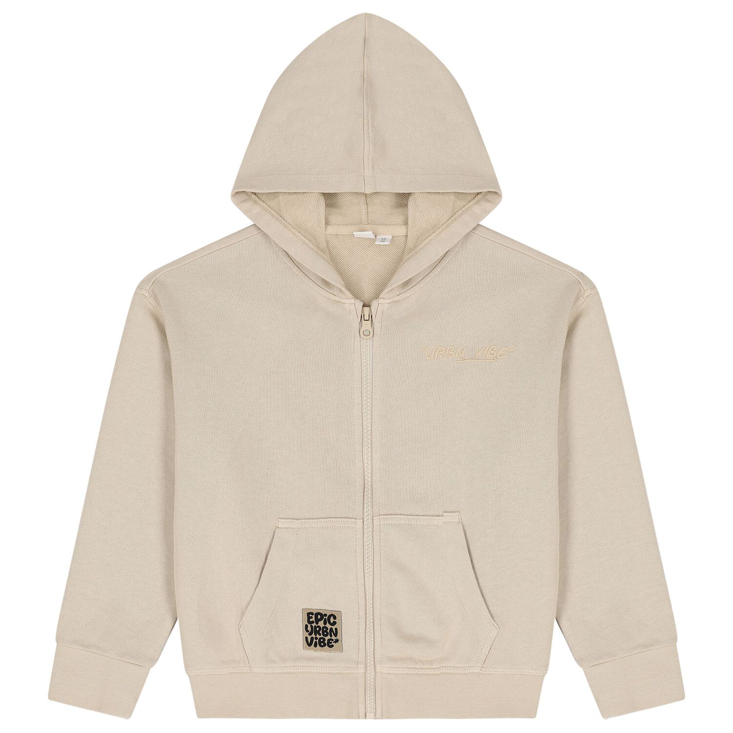 Boys Beige Embroidered Tracksuit, 1, hi-res