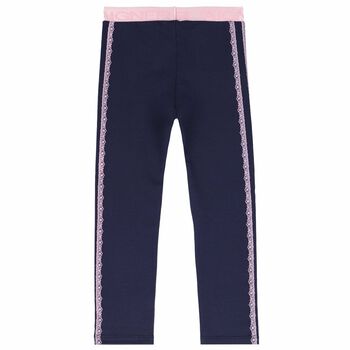 Girls Navy Blue Leggings