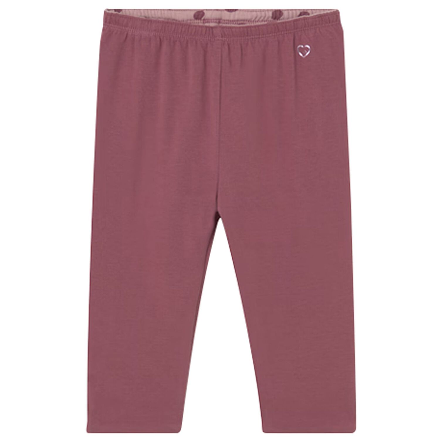 Younger Girls Pink Polka Dots Reversible Leggings, 1, hi-res