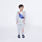 Boys Grey & Orange Logo Zip Up Top, 1, hi-res
