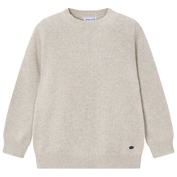 Boys Beige Knitted Jumper