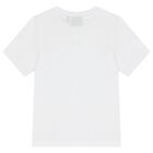 طقم شورت أبيض وأسود بشعار للأولاد, 1, hi-res