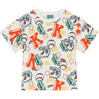 Boys White Logo T-Shirt, 1, hi-res