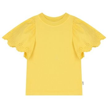 توب بناتي برودري انجليز باللون الاصفر 