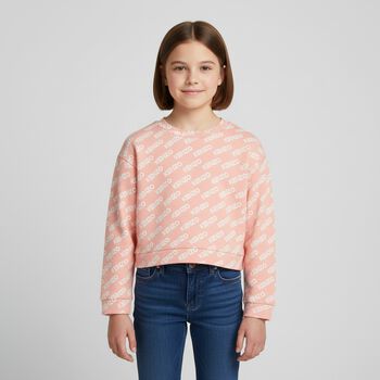 Girls Pink Logo Sweatshirt