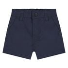 Younger Boys Navy Blue Shorts, 2, hi-res