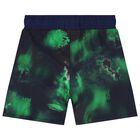 Boys Navy & Green Logo Swim Shorts, 2, hi-res
