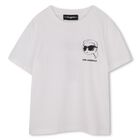 Boys Mini Me White Ikonik Karl Logo T-Shirt, 2, hi-res