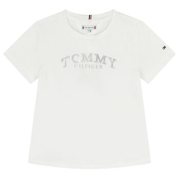 Girls White Logo T-Shirt