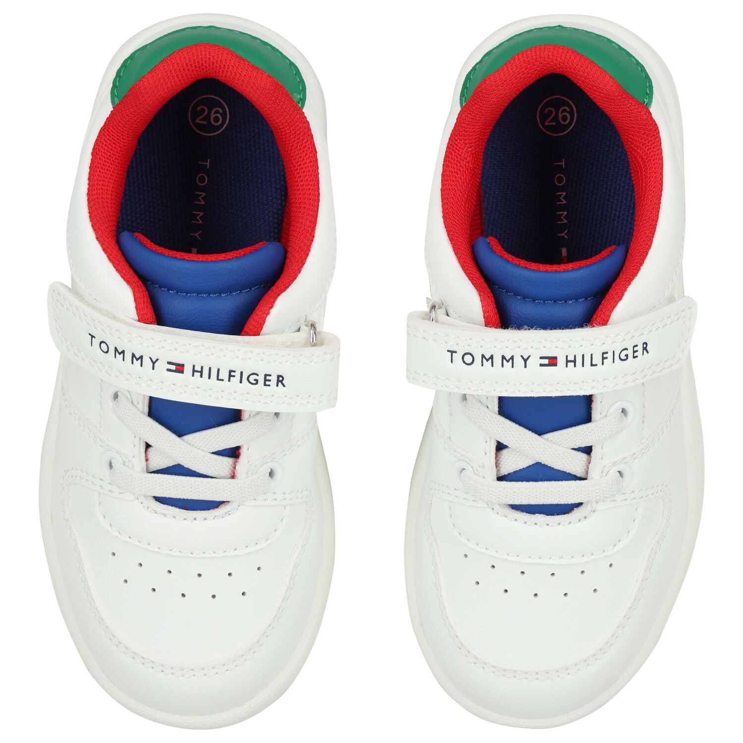 Boys White Logo Trainers, 1, hi-res