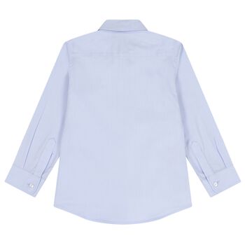 Boys Blue & White Logo Shirt