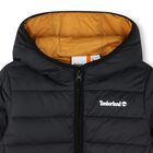 Boys Black Logo Puffer Jacket, 1, hi-res