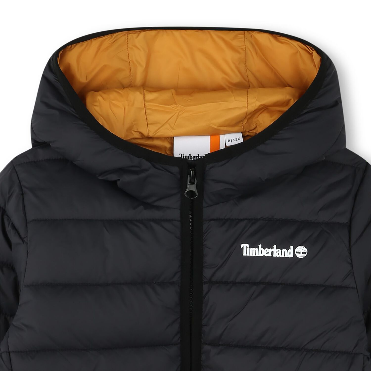 Boys Black Logo Puffer Jacket, 1, hi-res image number null