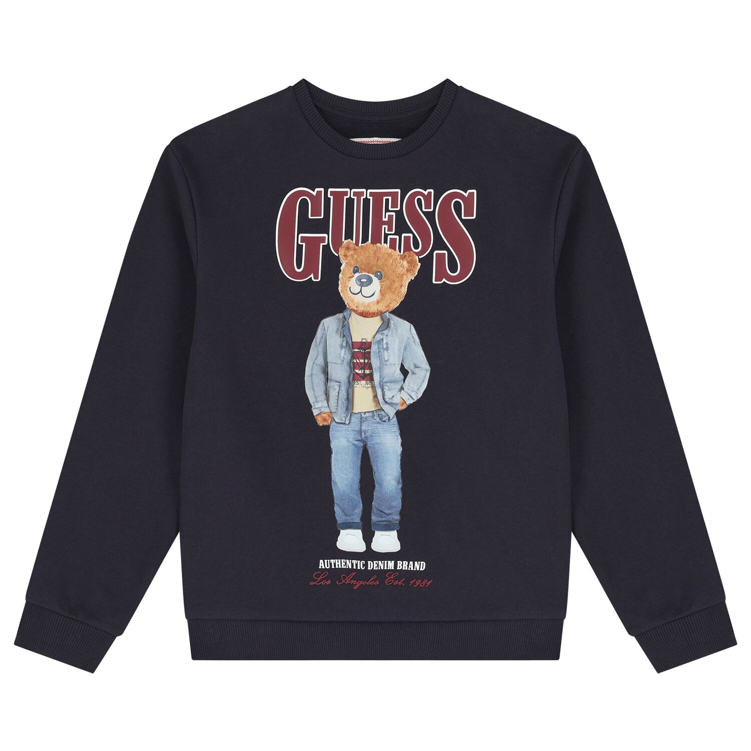 سويت شيرت اولاد بشعار تيدى بير باللون الكحلى , 3, hi-res