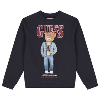 سويت شيرت اولاد بشعار تيدى بير باللون الكحلى 