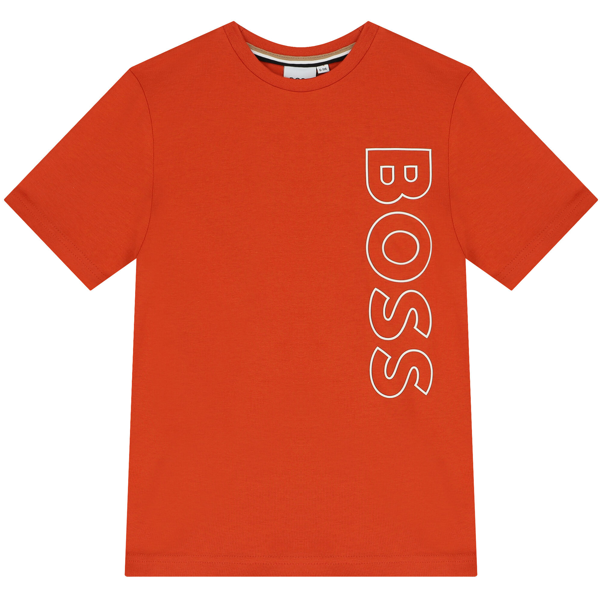 Orange boss shop t shirt
