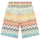 Boys Multi-Coloured Zig Zag Swim Shorts, 1, hi-res