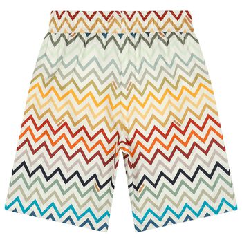 Boys Multi-Coloured Zig Zag Swim Shorts