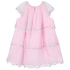 Girls Pink Tulle Dress, 1, hi-res