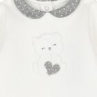 Baby Girls Ivory and Grey 2 Piece Babygrow, 1, hi-res