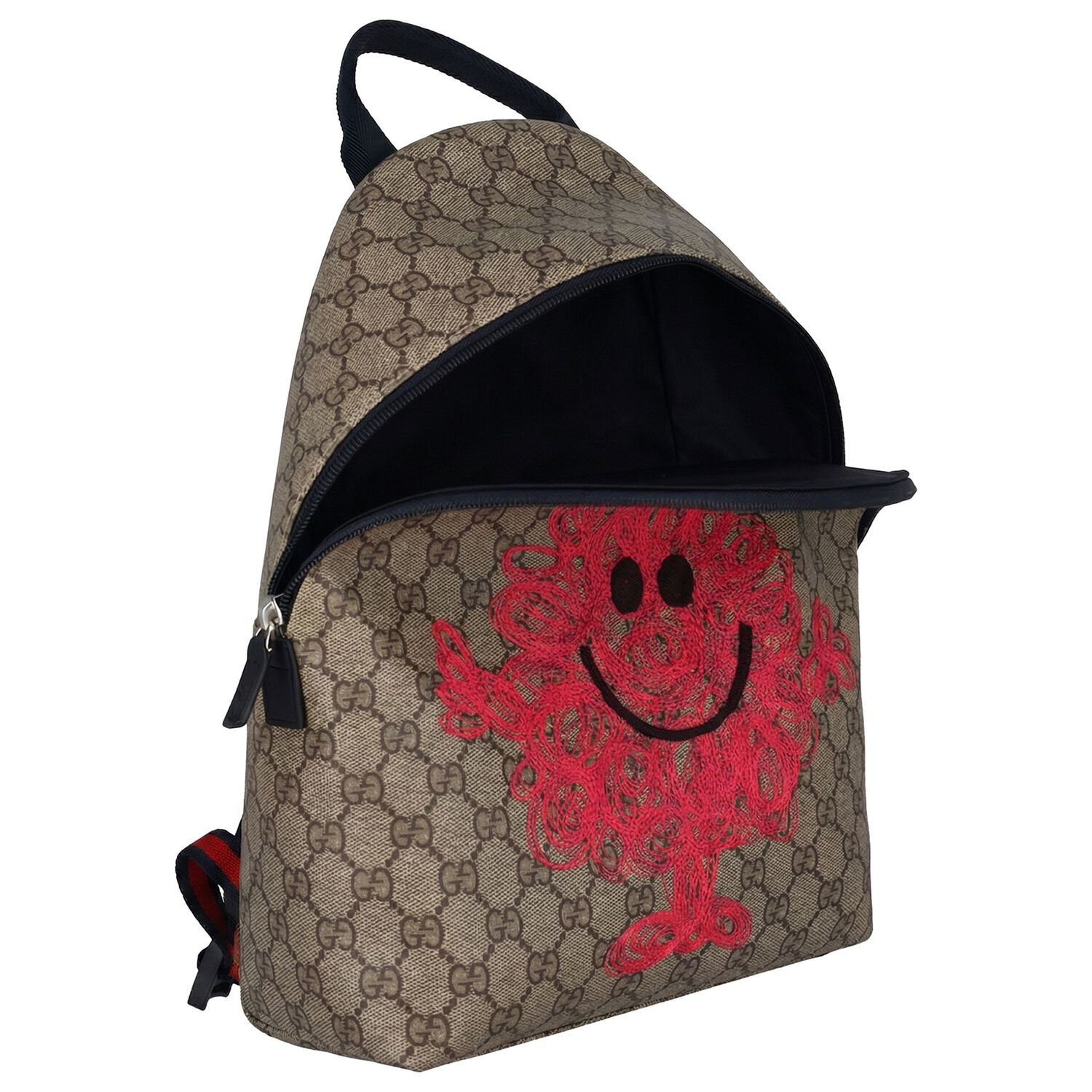 Girls Brown GG Supreme Backpack, 1, hi-res