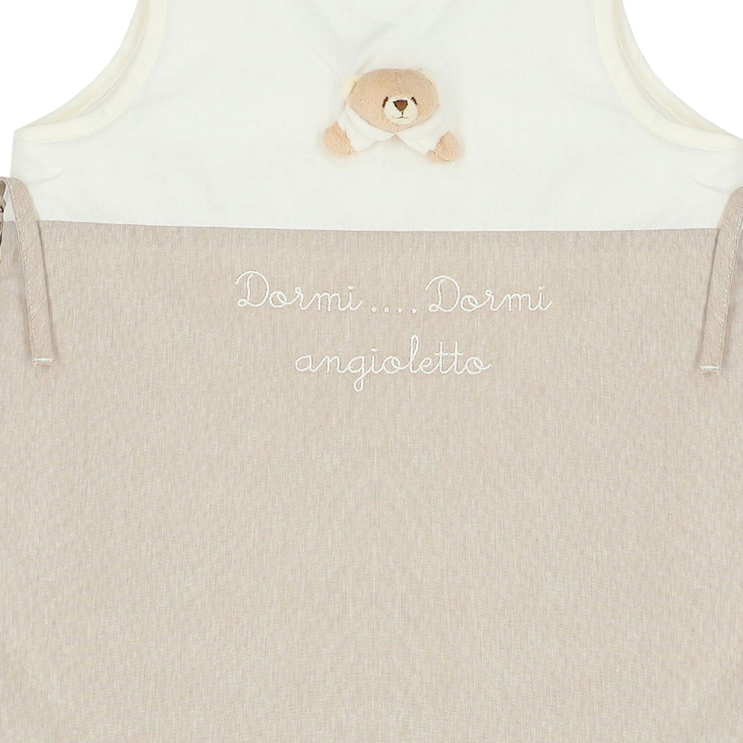 White & Beige Teddy Bear Baby Nest, 1, hi-res image number null