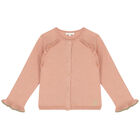 Girls Light Brown & Gold Cardigan, 1, hi-res