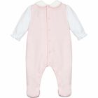 طقم افرول وقبعة باللون الابيض والوردى للبنات, 1, hi-res