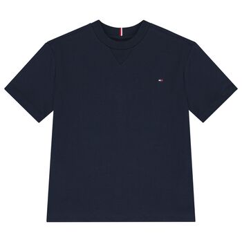 Boys Navy Blue Logo T-Shirt