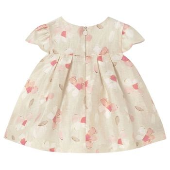 Baby Girls Beige Floral Dress