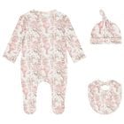 Baby Girls White & Pink Africa Babygrow Gift Set  , 2, hi-res