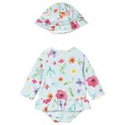 طقم ملابس سباحه للبنات الرضع  باللون الوردي المرجاني , 1, hi-res