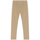 Girls Ivory, Beige & Navy Blue Leggings Set, 2, hi-res