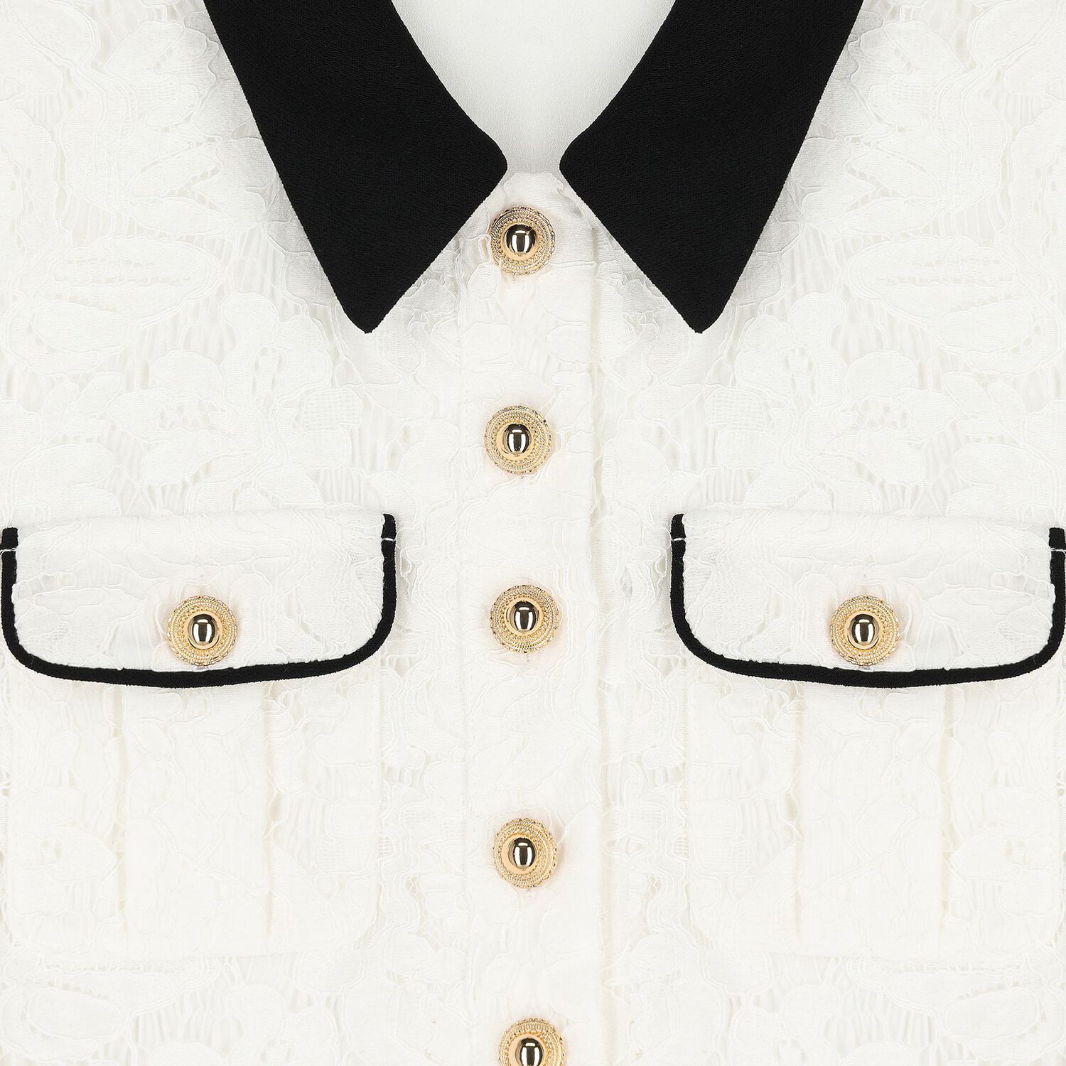 فستان بناتي من الدانتيل باللون الأبيض, 1, hi-res image number null