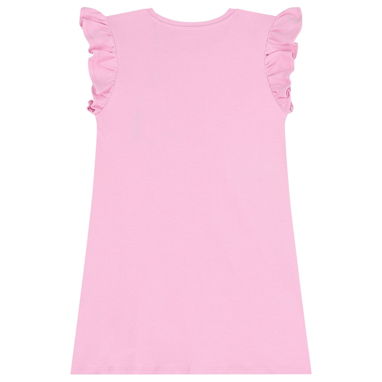 فستان بنات بشكل قلاده باللون الوردى , 1, hi-res
