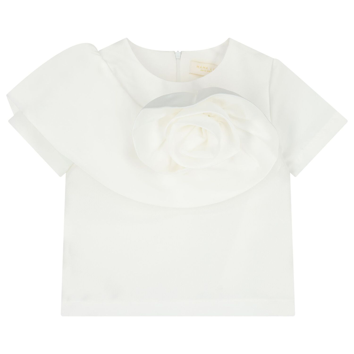 طقم تنورة بناتي باللون الابيض و الوردي مزين بالزهور, 1, hi-res