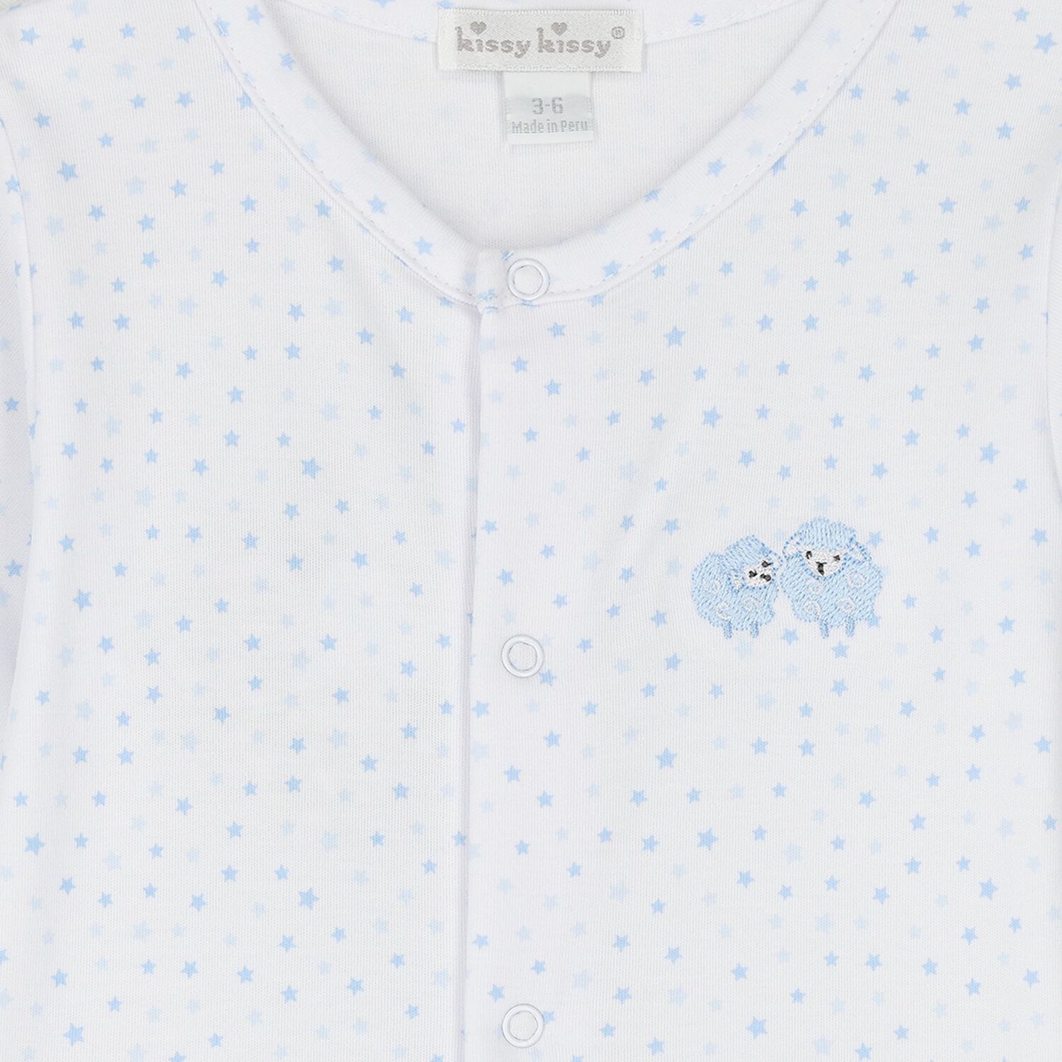 Baby Boys Blue & White Sheep Babygrow, 1, hi-res image number null